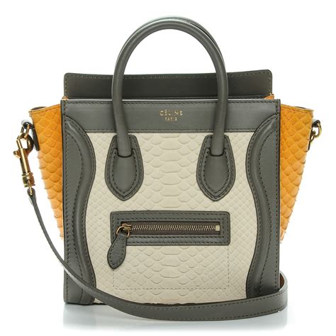 celine nano luggage python|Celine mini luggage.